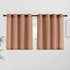 image:imageNICETOWN Semi Sheer Linen Burlap Curtains for Windows 96 inch Length 2 Panels Grommet Semi Sheer Balance Privacy Added with Light Filtering Vertical Drapes for BedroomLiving Room W55 x L96Terracotta