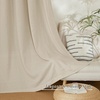 image:imageNICETOWN Semi Sheer Linen Burlap Curtains for Windows 96 inch Length 2 Panels Grommet Semi Sheer Balance Privacy Added with Light Filtering Vertical Drapes for BedroomLiving Room W55 x L96Angora