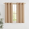 image:imageNICETOWN Semi Sheer Linen Burlap Curtains for Windows 96 inch Length 2 Panels Grommet Semi Sheer Balance Privacy Added with Light Filtering Vertical Drapes for BedroomLiving Room W55 x L96Camel