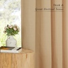 image:imageNICETOWN Semi Sheer Linen Burlap Curtains for Windows 96 inch Length 2 Panels Grommet Semi Sheer Balance Privacy Added with Light Filtering Vertical Drapes for BedroomLiving Room W55 x L96Burlap