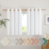 image:imageNICETOWN Semi Sheer Linen Burlap Curtains for Windows 96 inch Length 2 Panels Grommet Semi Sheer Balance Privacy Added with Light Filtering Vertical Drapes for BedroomLiving Room W55 x L96White
