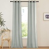 image:imageNICETOWN Semi Sheer Linen Burlap Curtains for Windows 96 inch Length 2 Panels Grommet Semi Sheer Balance Privacy Added with Light Filtering Vertical Drapes for BedroomLiving Room W55 x L96Sage Green