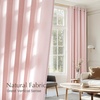 image:imageNICETOWN Semi Sheer Linen Burlap Curtains for Windows 96 inch Length 2 Panels Grommet Semi Sheer Balance Privacy Added with Light Filtering Vertical Drapes for BedroomLiving Room W55 x L96Light Pink