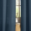 image:imageNICETOWN Semi Sheer Linen Burlap Curtains for Windows 96 inch Length 2 Panels Grommet Semi Sheer Balance Privacy Added with Light Filtering Vertical Drapes for BedroomLiving Room W55 x L96Navy Blue