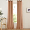 image:imageNICETOWN Semi Sheer Linen Burlap Curtains for Windows 96 inch Length 2 Panels Grommet Semi Sheer Balance Privacy Added with Light Filtering Vertical Drapes for BedroomLiving Room W55 x L96Burnt Orange