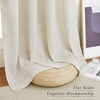image:imageNICETOWN Semi Sheer Linen Burlap Curtains for Windows 96 inch Length 2 Panels Grommet Semi Sheer Balance Privacy Added with Light Filtering Vertical Drapes for BedroomLiving Room W55 x L96Natural