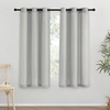 image:imageNICETOWN Semi Sheer Linen Burlap Curtains for Windows 96 inch Length 2 Panels Grommet Semi Sheer Balance Privacy Added with Light Filtering Vertical Drapes for BedroomLiving Room W55 x L96Grey