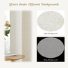 image:imageNICETOWN Semi Sheer Linen Burlap Curtains for Windows 96 inch Length 2 Panels Grommet Semi Sheer Balance Privacy Added with Light Filtering Vertical Drapes for BedroomLiving Room W55 x L96Natural