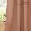 image:imageNICETOWN Semi Sheer Linen Burlap Curtains for Windows 96 inch Length 2 Panels Grommet Semi Sheer Balance Privacy Added with Light Filtering Vertical Drapes for BedroomLiving Room W55 x L96Terracotta