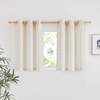 image:imageNICETOWN Semi Sheer Linen Burlap Curtains for Windows 96 inch Length 2 Panels Grommet Semi Sheer Balance Privacy Added with Light Filtering Vertical Drapes for BedroomLiving Room W55 x L96Natural