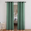 image:imageNICETOWN Semi Sheer Linen Burlap Curtains for Windows 96 inch Length 2 Panels Grommet Semi Sheer Balance Privacy Added with Light Filtering Vertical Drapes for BedroomLiving Room W55 x L96Olive Green