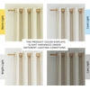 image:imageNICETOWN Semi Sheer Linen Burlap Curtains for Windows 96 inch Length 2 Panels Grommet Semi Sheer Balance Privacy Added with Light Filtering Vertical Drapes for BedroomLiving Room W55 x L96Natural