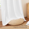 image:imageNICETOWN Semi Sheer Linen Burlap Curtains for Windows 96 inch Length 2 Panels Grommet Semi Sheer Balance Privacy Added with Light Filtering Vertical Drapes for BedroomLiving Room W55 x L96White