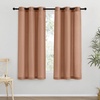 image:imageNICETOWN Semi Sheer Linen Burlap Curtains for Windows 96 inch Length 2 Panels Grommet Semi Sheer Balance Privacy Added with Light Filtering Vertical Drapes for BedroomLiving Room W55 x L96Terracotta