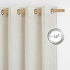 image:imageNICETOWN Semi Sheer Linen Burlap Curtains for Windows 96 inch Length 2 Panels Grommet Semi Sheer Balance Privacy Added with Light Filtering Vertical Drapes for BedroomLiving Room W55 x L96Natural