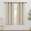 image:imageNICETOWN Semi Sheer Linen Burlap Curtains for Windows 96 inch Length 2 Panels Grommet Semi Sheer Balance Privacy Added with Light Filtering Vertical Drapes for BedroomLiving Room W55 x L96Angora