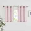 image:imageNICETOWN Semi Sheer Linen Burlap Curtains for Windows 96 inch Length 2 Panels Grommet Semi Sheer Balance Privacy Added with Light Filtering Vertical Drapes for BedroomLiving Room W55 x L96Blush Pink