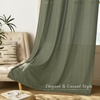 image:imageNICETOWN Semi Sheer Linen Burlap Curtains for Windows 96 inch Length 2 Panels Grommet Semi Sheer Balance Privacy Added with Light Filtering Vertical Drapes for BedroomLiving Room W55 x L96Lichen