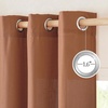 image:imageNICETOWN Semi Sheer Linen Burlap Curtains for Windows 96 inch Length 2 Panels Grommet Semi Sheer Balance Privacy Added with Light Filtering Vertical Drapes for BedroomLiving Room W55 x L96Caramel