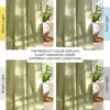 image:imageNICETOWN Semi Sheer Linen Burlap Curtains for Windows 96 inch Length 2 Panels Grommet Semi Sheer Balance Privacy Added with Light Filtering Vertical Drapes for BedroomLiving Room W55 x L96Fresh Green