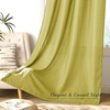 image:imageNICETOWN Semi Sheer Linen Burlap Curtains for Windows 96 inch Length 2 Panels Grommet Semi Sheer Balance Privacy Added with Light Filtering Vertical Drapes for BedroomLiving Room W55 x L96Bright Yellow