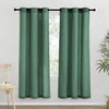 image:imageNICETOWN Semi Sheer Linen Burlap Curtains for Windows 96 inch Length 2 Panels Grommet Semi Sheer Balance Privacy Added with Light Filtering Vertical Drapes for BedroomLiving Room W55 x L96Olive Green