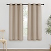 image:imageNICETOWN Semi Sheer Linen Burlap Curtains for Windows 96 inch Length 2 Panels Grommet Semi Sheer Balance Privacy Added with Light Filtering Vertical Drapes for BedroomLiving Room W55 x L96Taupe