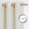 image:imageNICETOWN Semi Sheer Linen Burlap Curtains for Windows 96 inch Length 2 Panels Grommet Semi Sheer Balance Privacy Added with Light Filtering Vertical Drapes for BedroomLiving Room W55 x L96Natural