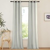 image:imageNICETOWN Semi Sheer Linen Burlap Curtains for Windows 96 inch Length 2 Panels Grommet Semi Sheer Balance Privacy Added with Light Filtering Vertical Drapes for BedroomLiving Room W55 x L96Grey