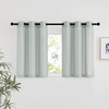 image:imageNICETOWN Semi Sheer Linen Burlap Curtains for Windows 96 inch Length 2 Panels Grommet Semi Sheer Balance Privacy Added with Light Filtering Vertical Drapes for BedroomLiving Room W55 x L96Sage Green