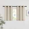 image:imageNICETOWN Semi Sheer Linen Burlap Curtains for Windows 96 inch Length 2 Panels Grommet Semi Sheer Balance Privacy Added with Light Filtering Vertical Drapes for BedroomLiving Room W55 x L96Angora