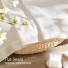 image:imageNICETOWN Semi Sheer Linen Burlap Curtains for Windows 96 inch Length 2 Panels Grommet Semi Sheer Balance Privacy Added with Light Filtering Vertical Drapes for BedroomLiving Room W55 x L96Vanilla