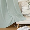 image:imageNICETOWN Semi Sheer Linen Burlap Curtains for Windows 96 inch Length 2 Panels Grommet Semi Sheer Balance Privacy Added with Light Filtering Vertical Drapes for BedroomLiving Room W55 x L96Sage Green