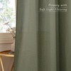 image:imageNICETOWN Semi Sheer Linen Burlap Curtains for Windows 96 inch Length 2 Panels Grommet Semi Sheer Balance Privacy Added with Light Filtering Vertical Drapes for BedroomLiving Room W55 x L96Lichen