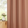 image:imageNICETOWN Semi Sheer Linen Burlap Curtains for Windows 96 inch Length 2 Panels Grommet Semi Sheer Balance Privacy Added with Light Filtering Vertical Drapes for BedroomLiving Room W55 x L96Terracotta