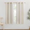 image:imageNICETOWN Semi Sheer Linen Burlap Curtains for Windows 96 inch Length 2 Panels Grommet Semi Sheer Balance Privacy Added with Light Filtering Vertical Drapes for BedroomLiving Room W55 x L96Natural