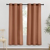 image:imageNICETOWN Semi Sheer Linen Burlap Curtains for Windows 96 inch Length 2 Panels Grommet Semi Sheer Balance Privacy Added with Light Filtering Vertical Drapes for BedroomLiving Room W55 x L96Caramel