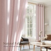 image:imageNICETOWN Semi Sheer Linen Burlap Curtains for Windows 96 inch Length 2 Panels Grommet Semi Sheer Balance Privacy Added with Light Filtering Vertical Drapes for BedroomLiving Room W55 x L96Blush Pink