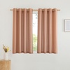 image:imageNICETOWN Semi Sheer Linen Burlap Curtains for Windows 96 inch Length 2 Panels Grommet Semi Sheer Balance Privacy Added with Light Filtering Vertical Drapes for BedroomLiving Room W55 x L96Terracotta