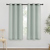 image:imageNICETOWN Semi Sheer Linen Burlap Curtains for Windows 96 inch Length 2 Panels Grommet Semi Sheer Balance Privacy Added with Light Filtering Vertical Drapes for BedroomLiving Room W55 x L96Sage Green
