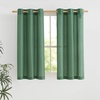 image:imageNICETOWN Semi Sheer Linen Burlap Curtains for Windows 96 inch Length 2 Panels Grommet Semi Sheer Balance Privacy Added with Light Filtering Vertical Drapes for BedroomLiving Room W55 x L96Olive Green