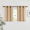 image:imageNICETOWN Semi Sheer Linen Burlap Curtains for Windows 96 inch Length 2 Panels Grommet Semi Sheer Balance Privacy Added with Light Filtering Vertical Drapes for BedroomLiving Room W55 x L96Burlap