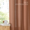 image:imageNICETOWN Semi Sheer Linen Burlap Curtains for Windows 96 inch Length 2 Panels Grommet Semi Sheer Balance Privacy Added with Light Filtering Vertical Drapes for BedroomLiving Room W55 x L96Caramel