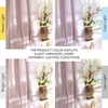 image:imageNICETOWN Semi Sheer Linen Burlap Curtains for Windows 96 inch Length 2 Panels Grommet Semi Sheer Balance Privacy Added with Light Filtering Vertical Drapes for BedroomLiving Room W55 x L96Blush Pink