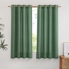 image:imageNICETOWN Semi Sheer Linen Burlap Curtains for Windows 96 inch Length 2 Panels Grommet Semi Sheer Balance Privacy Added with Light Filtering Vertical Drapes for BedroomLiving Room W55 x L96Olive Green