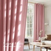 image:imageNICETOWN Semi Sheer Linen Burlap Curtains for Windows 96 inch Length 2 Panels Grommet Semi Sheer Balance Privacy Added with Light Filtering Vertical Drapes for BedroomLiving Room W55 x L96Pink