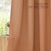 image:imageNICETOWN Semi Sheer Linen Burlap Curtains for Windows 96 inch Length 2 Panels Grommet Semi Sheer Balance Privacy Added with Light Filtering Vertical Drapes for BedroomLiving Room W55 x L96Burnt Orange