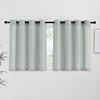 image:imageNICETOWN Semi Sheer Linen Burlap Curtains for Windows 96 inch Length 2 Panels Grommet Semi Sheer Balance Privacy Added with Light Filtering Vertical Drapes for BedroomLiving Room W55 x L96Sage Green