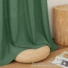 image:imageNICETOWN Semi Sheer Linen Burlap Curtains for Windows 96 inch Length 2 Panels Grommet Semi Sheer Balance Privacy Added with Light Filtering Vertical Drapes for BedroomLiving Room W55 x L96Olive Green
