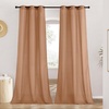 image:imageNICETOWN Semi Sheer Linen Burlap Curtains for Windows 96 inch Length 2 Panels Grommet Semi Sheer Balance Privacy Added with Light Filtering Vertical Drapes for BedroomLiving Room W55 x L96Burnt Orange